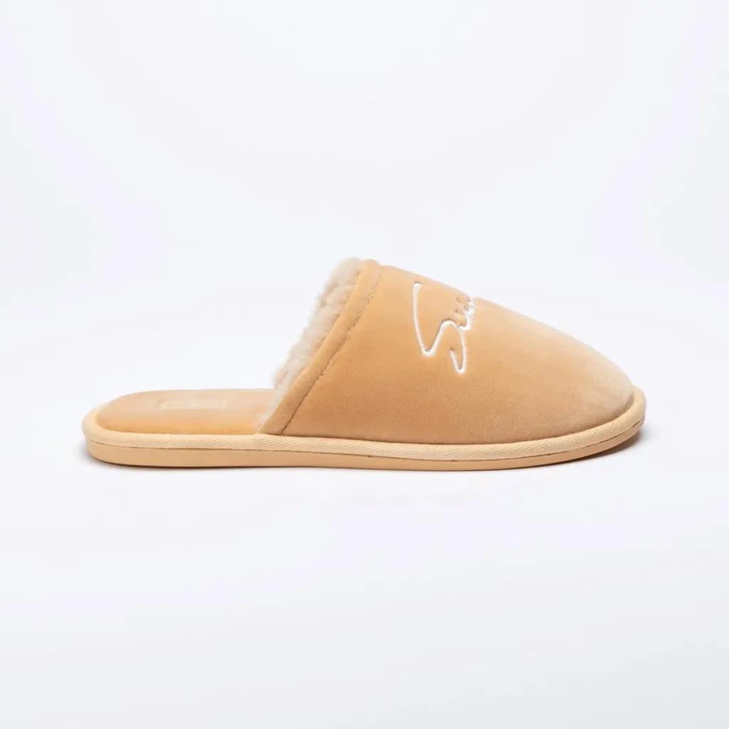 Slippers*SikSilk Slides Mules Flats in White