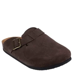 Beach Shoes*Skechers Back Clog Sandal W Side Buckl in Brown