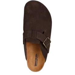 Beach Shoes*Skechers Back Clog Sandal W Side Buckl in Brown