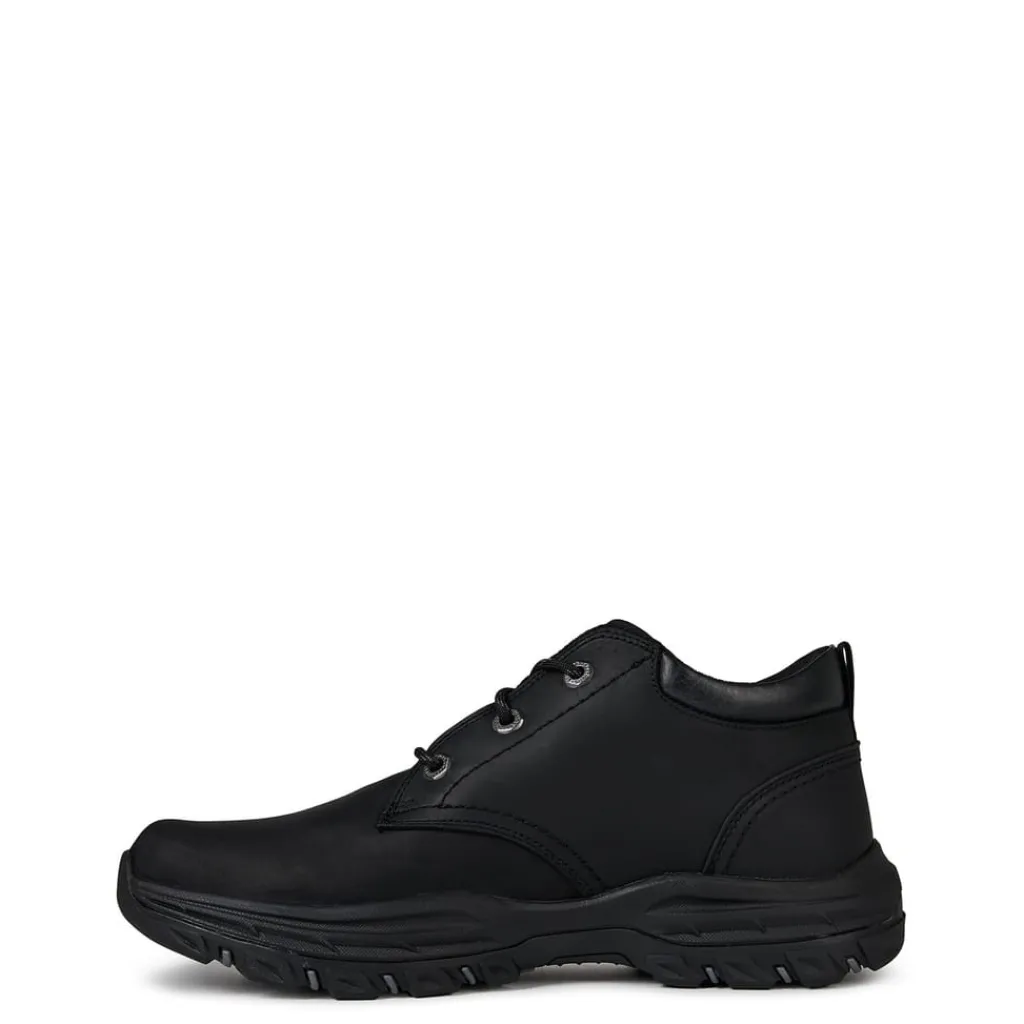 Boots*Skechers Chukka Boot Round Toe Shoes in Black