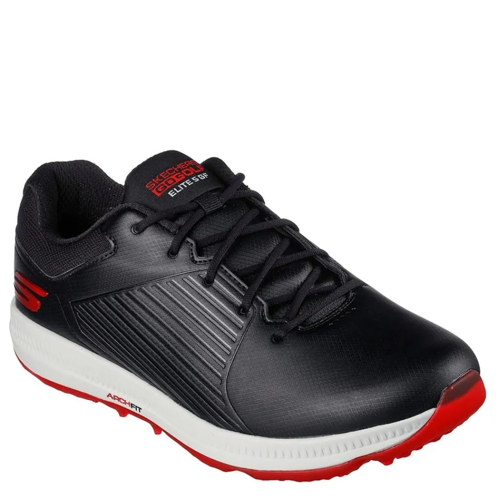 Golf Shoes*Skechers Go Golf Elite 5 Low Top Spiked Shoes in Black