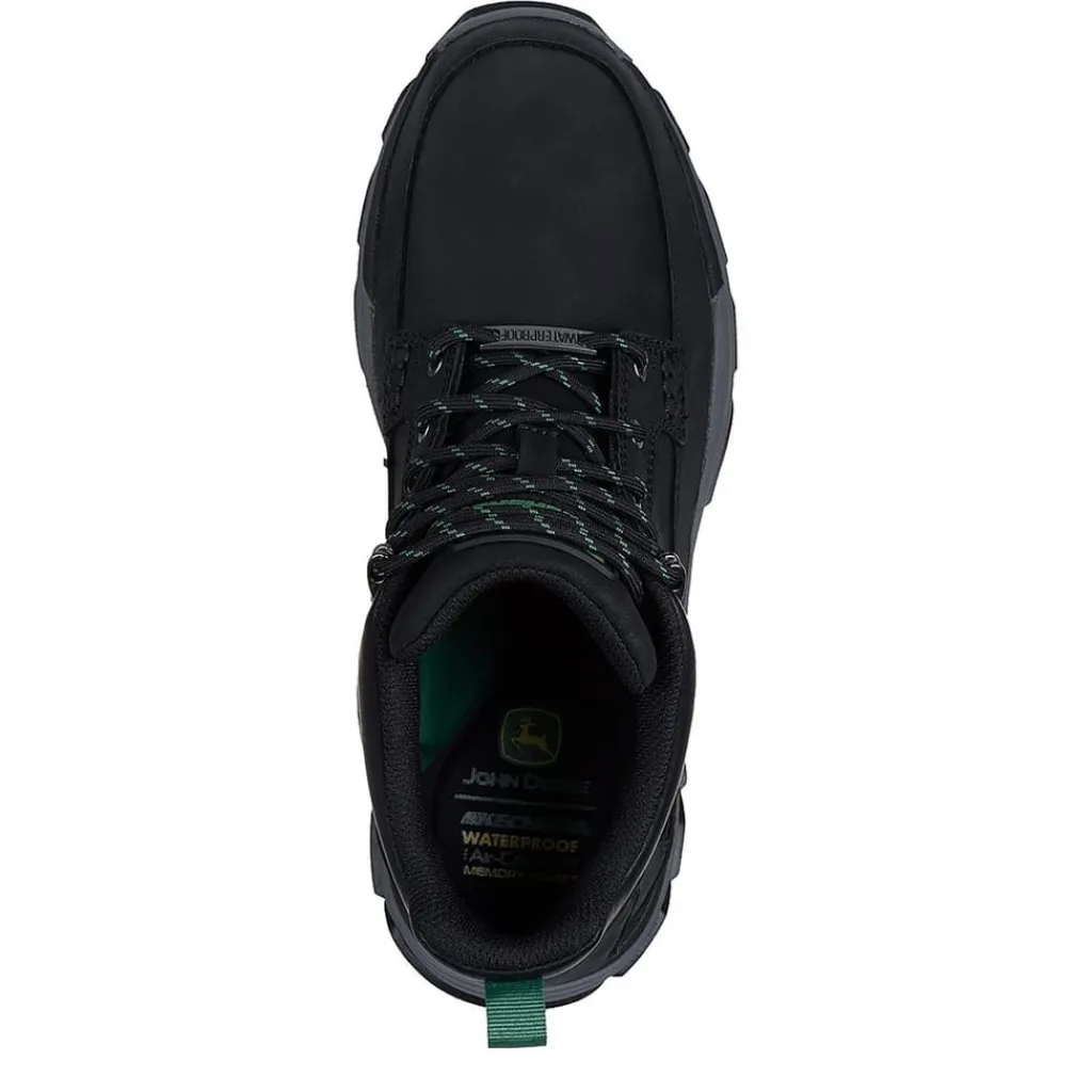 Boots*Skechers John Deere Mid Top Steel Toe Rain Boots in Black