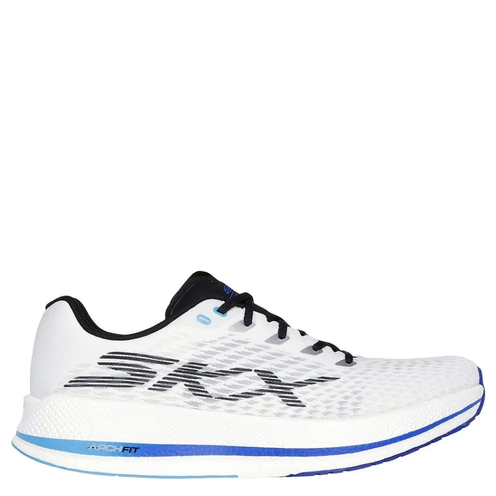 Fitness And Gym Footwear|Running Shoes*Skechers Mens Breathable Engineered Mesh Skx Scre Road Running Shoes in Black