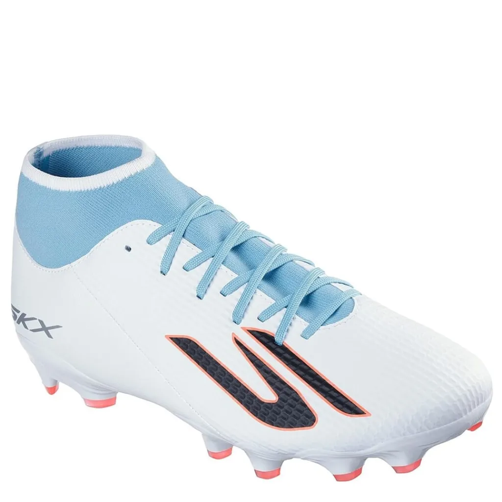 Football Boots*Skechers Mens Gold Fg Firm Ground Football Boots in White
