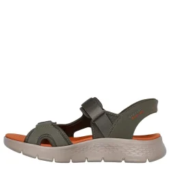 Beach Shoes*Skechers Mens Slip Ins Quarter Strap Sandal Flat Sandals in Green