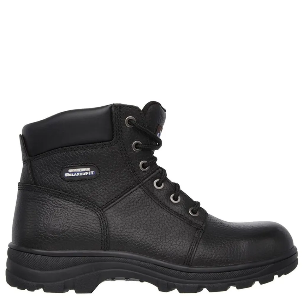 Boots*Skechers Work Workshire Mens Steel Toe Cap Safety Boots in Black