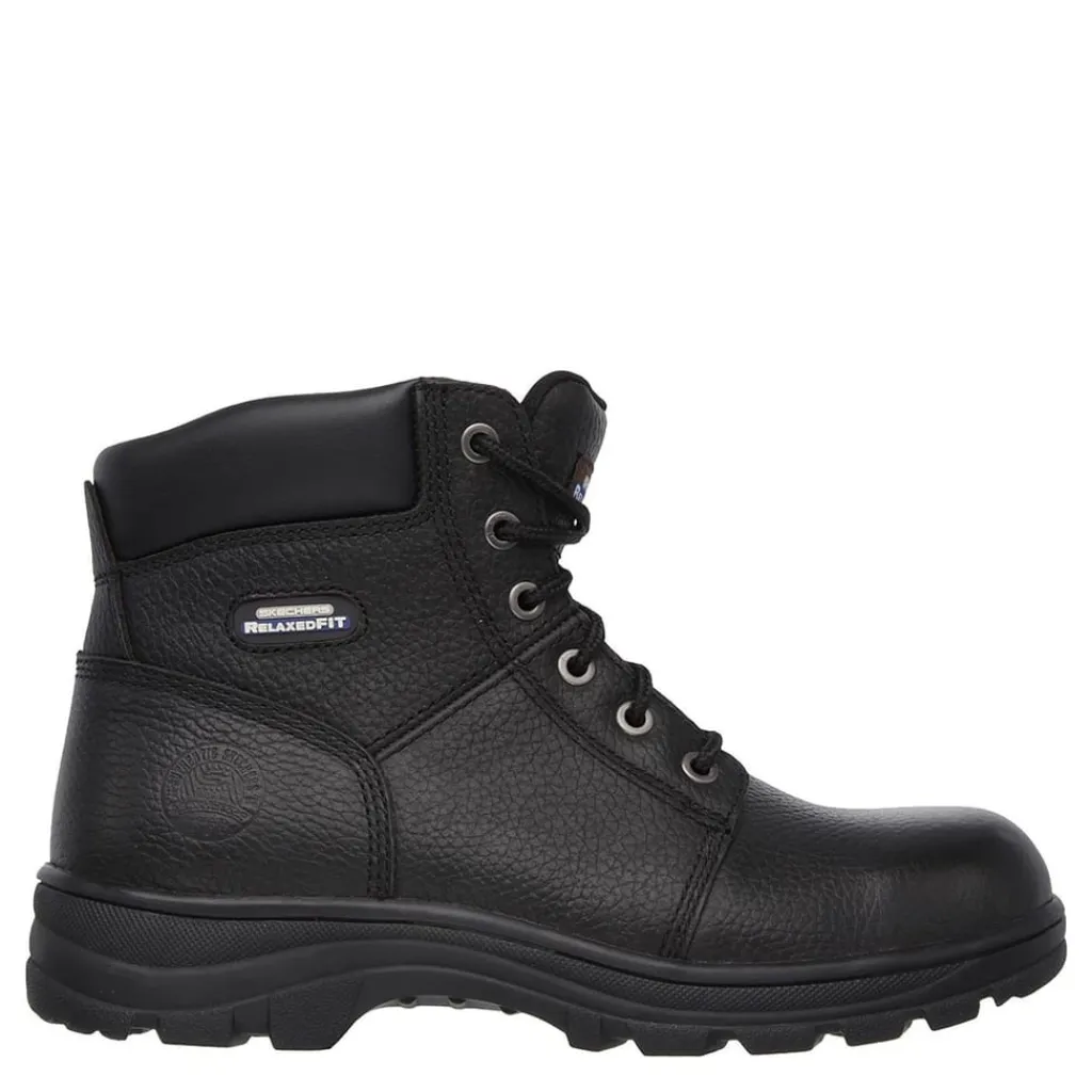 Boots*Skechers Work Workshire Mens Steel Toe Cap Safety Boots in Black