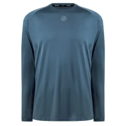 Fitness And Gymwear*Skins Long Sleeve Crew Neck Regular Fit T-Shirt in Blue