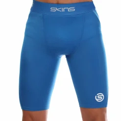 Fitness And Gym Shorts|Fitness And Gym Pants*Skins Series-1 Half Tights in Blue