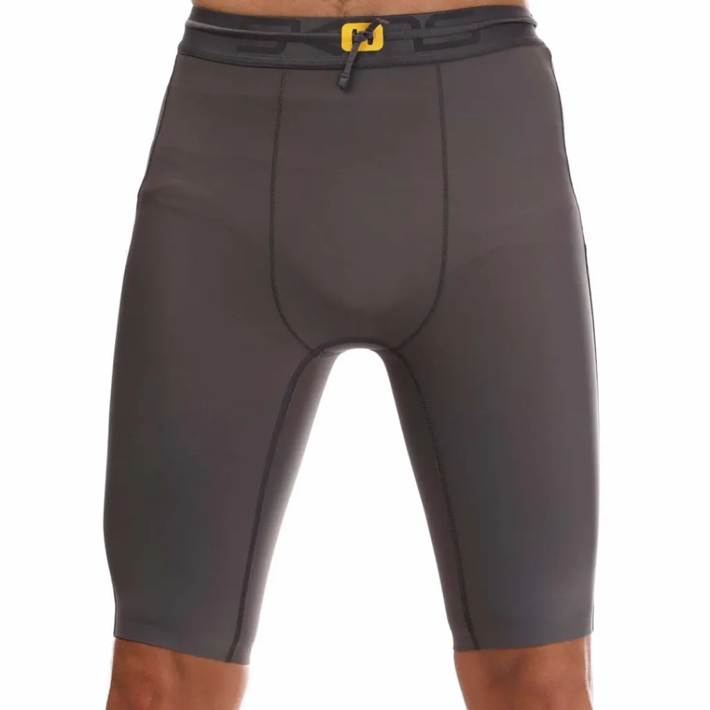 Fitness And Gym Shorts|Fitness And Gym Pants*Skins Series-5 Half Tights in Charcoal