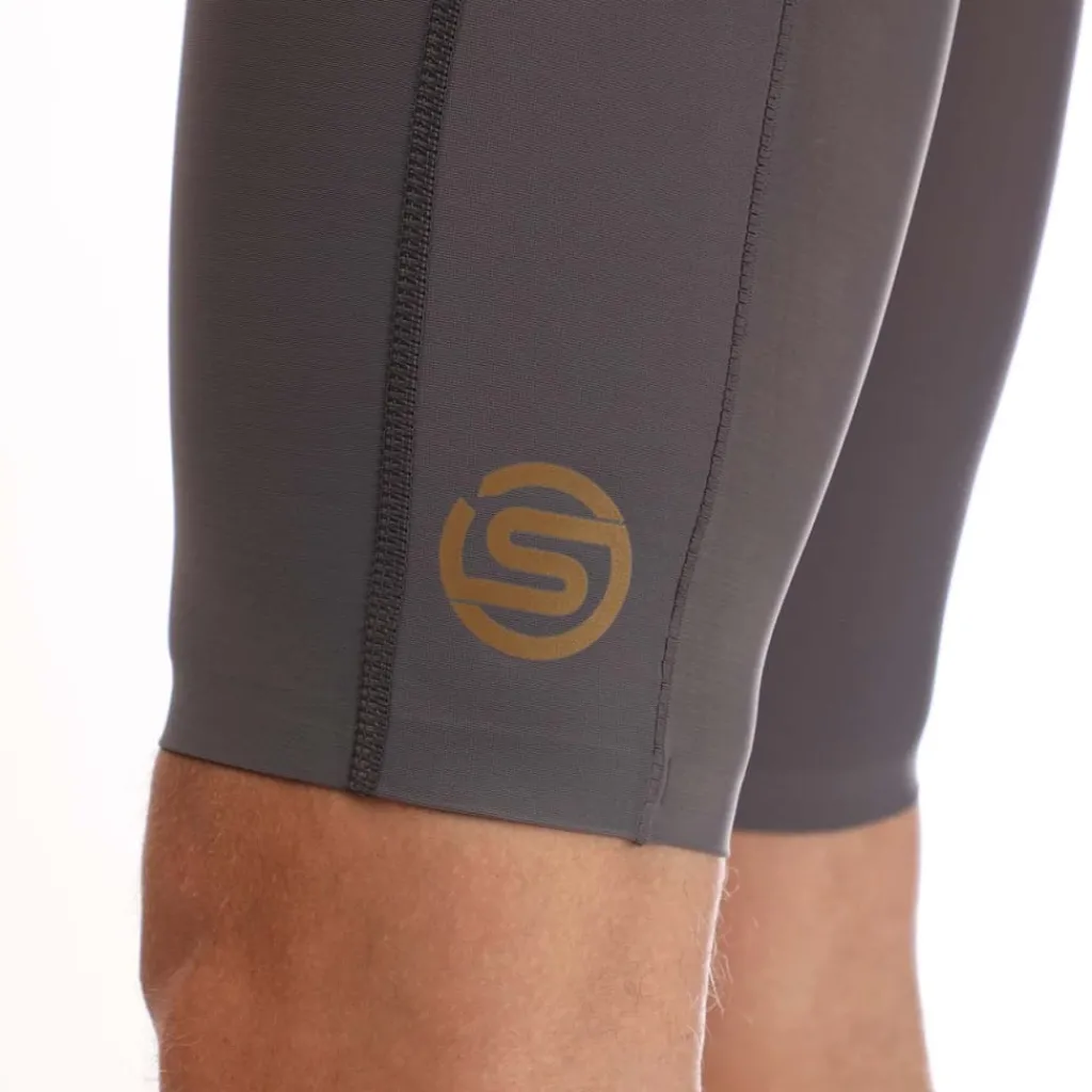 Fitness And Gym Shorts|Fitness And Gym Pants*Skins Series-5 Half Tights in Charcoal