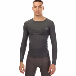 Fitness And Gymwear*Skins Series-2 Long Sleeve Top in Charcoal