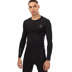Fitness And Gymwear*Skins Series-2 Long Sleeve Top in Black