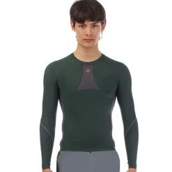 Fitness And Gymwear*Skins Series-3 Long Sleeve Top in Green