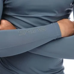 Fitness And Gymwear*Skins Series-2 Long Sleeve Top in Blue