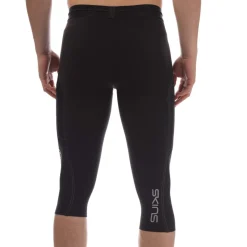 Fitness And Gym Pants|Fitness And Gymwear*Skins Series-3 Thermal 3/4 Tights in Black