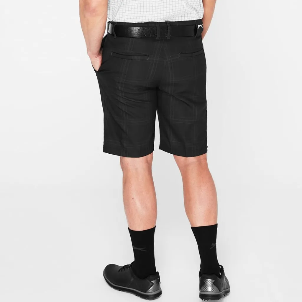 Fitness And Gym Shorts*Slazenger Mens Check Shorts in Grey