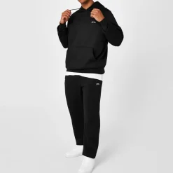 Hoodies*Slazenger Mens Fleece Hoodie in Black