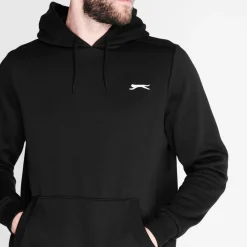 Hoodies*Slazenger Mens Fleece Hoodie in Black