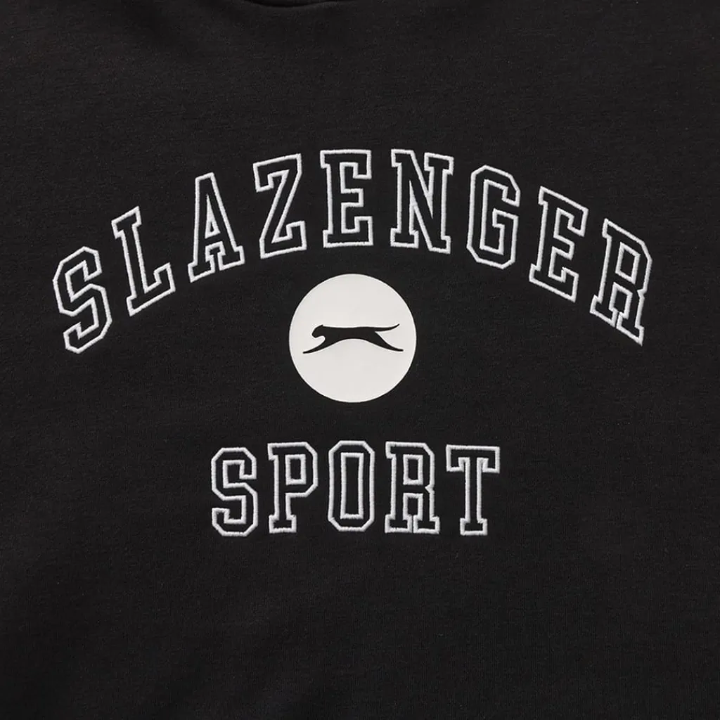Hoodies*Slazenger Mens Fleece Large Logo Hoodie in Black