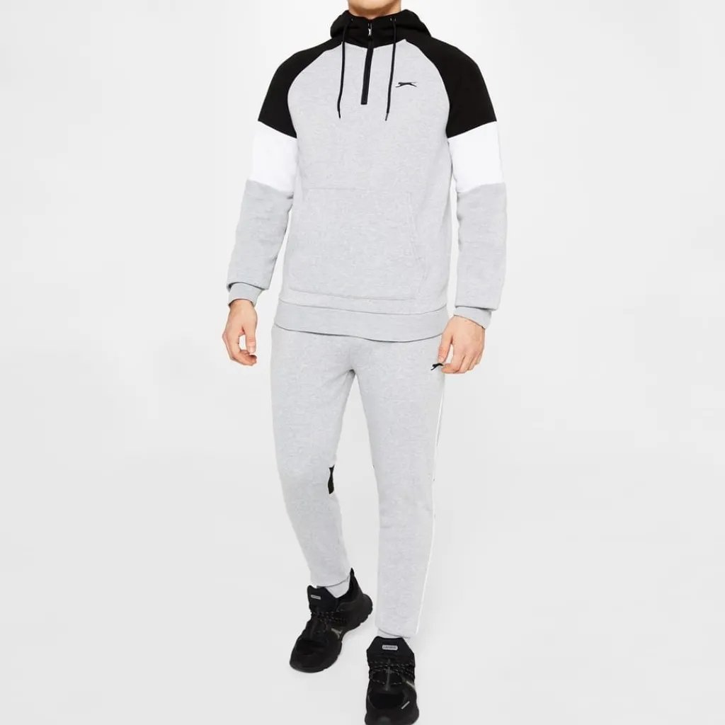 Tracksuits*Slazenger Mens Fleece Tracksuit in Grey