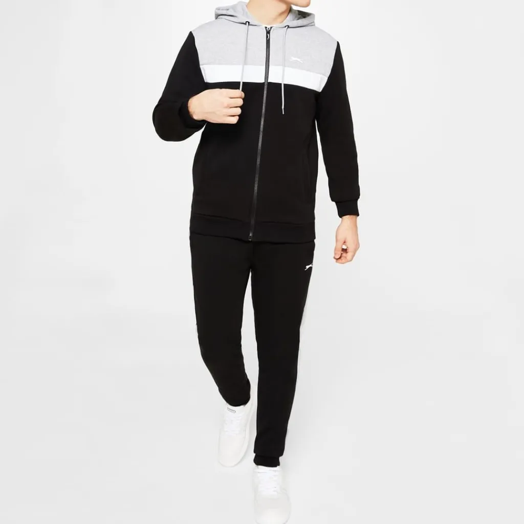 Tracksuits*Slazenger Mens Zip Tracksuit in Black