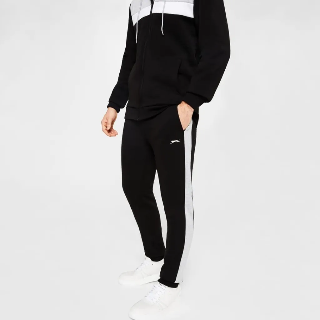 Tracksuits*Slazenger Mens Zip Tracksuit in Black