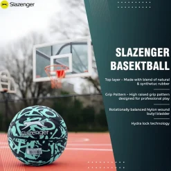 Assorted*Slazenger Neo Basketball in Green