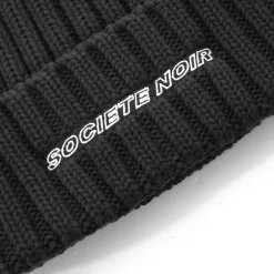 Caps-Hats*Societe Noir Noir Rib Beanie in Black