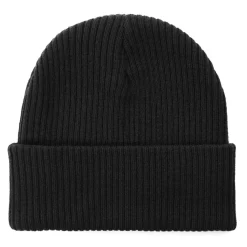 Caps-Hats*Societe Noir Noir Woven Patch Beanie in Black