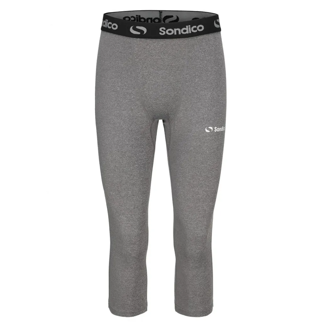 Fitness And Gymwear*Sondico Mens Core Three Quarter Base Layer Tights in Grey