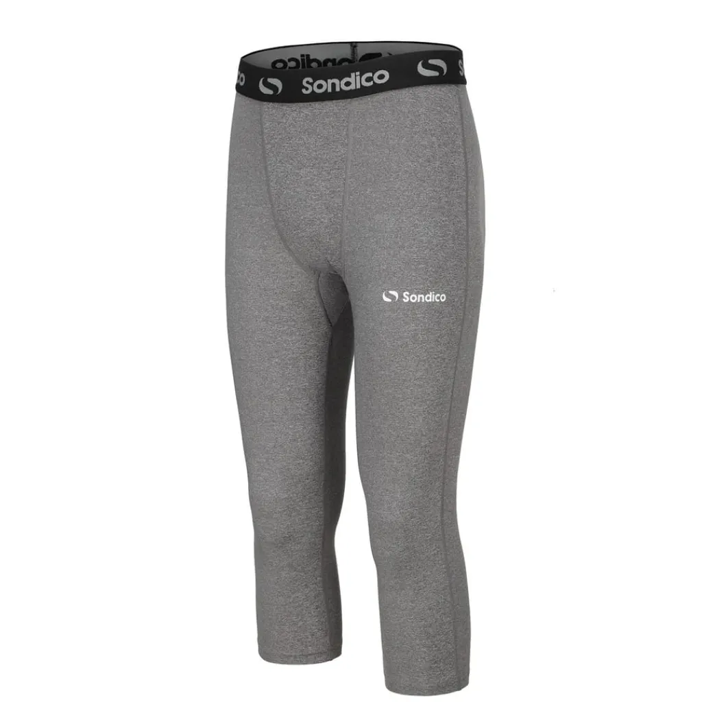 Fitness And Gymwear*Sondico Mens Core Three Quarter Base Layer Tights in Grey