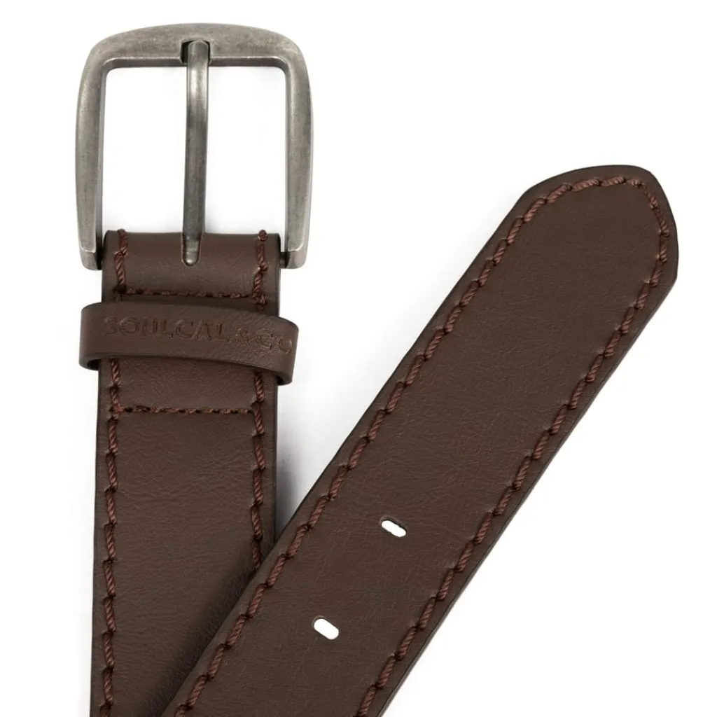 Belts*SoulCal Logo Belt in Brown