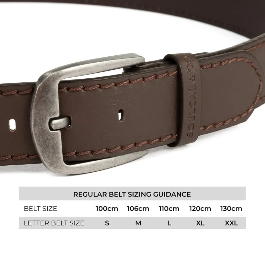 Belts*SoulCal Logo Belt in Brown