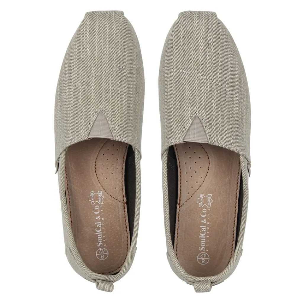 Pumps*SoulCal Mens Long Beach Canvasas Slip Ons in Grey