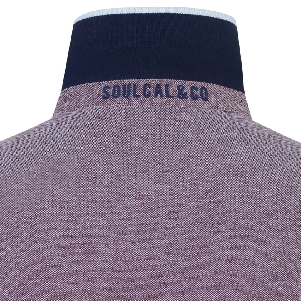 Polo Shirts*SoulCal Mens Pique Polo Shirt in Purple