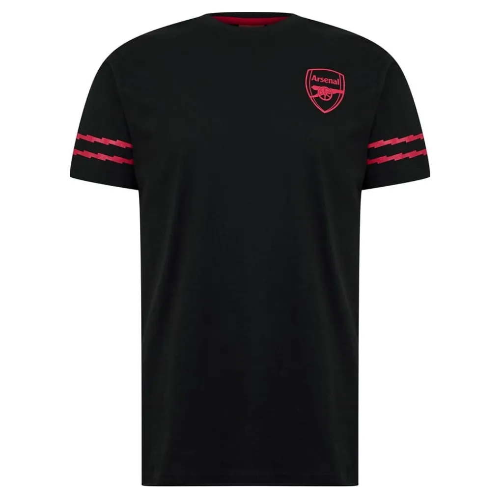 Football And Rugby Clothing*Source Lab Arsenal Graphic T-Shirt Adults in Black