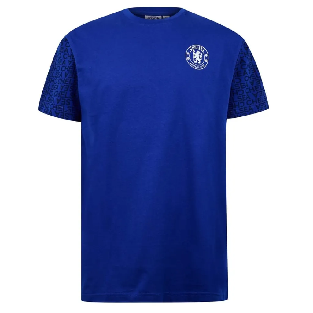 Football And Rugby Clothing*Source Lab Chelsea Graphic T-Shirt Adults in Blue