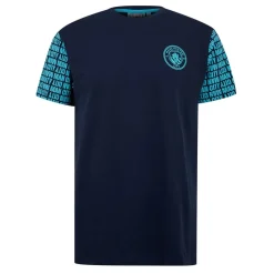 Football And Rugby Clothing*Source Lab Manchester City Graphic T-Shirt Adults in Blue