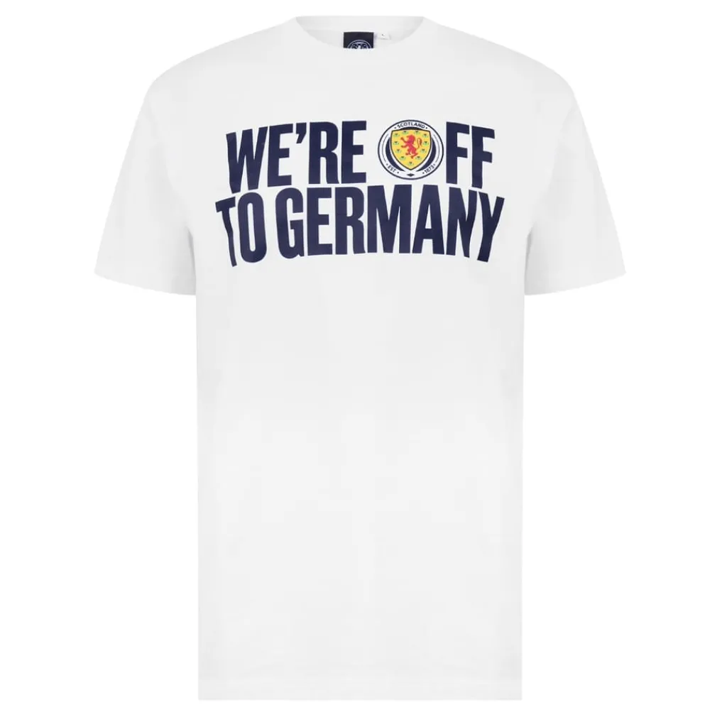 Football And Rugby Clothing*Source Lab Scotland Euros 2024 T-Shirt Adults in White