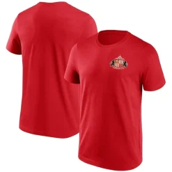 Football And Rugby Clothing*Sunderland AFC Mens Small Crest T-Shirt in Red