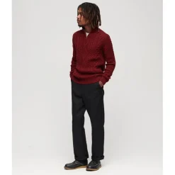Knitwear*Superdry Jacob Regular Fit Crew Neck Sweater in Red