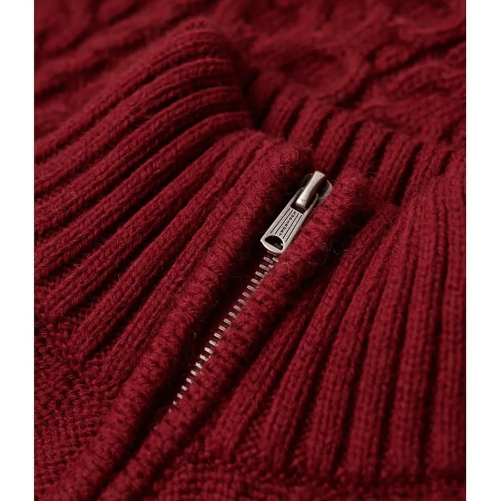 Knitwear*Superdry Jacob Regular Fit Crew Neck Sweater in Red