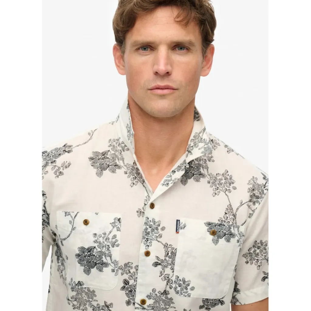 Shirts*Superdry Regular Fit Short Sleeve Shirt in White