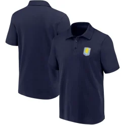 Football And Rugby Clothing*Team Mens Aston Villa Crest Polo in Blue