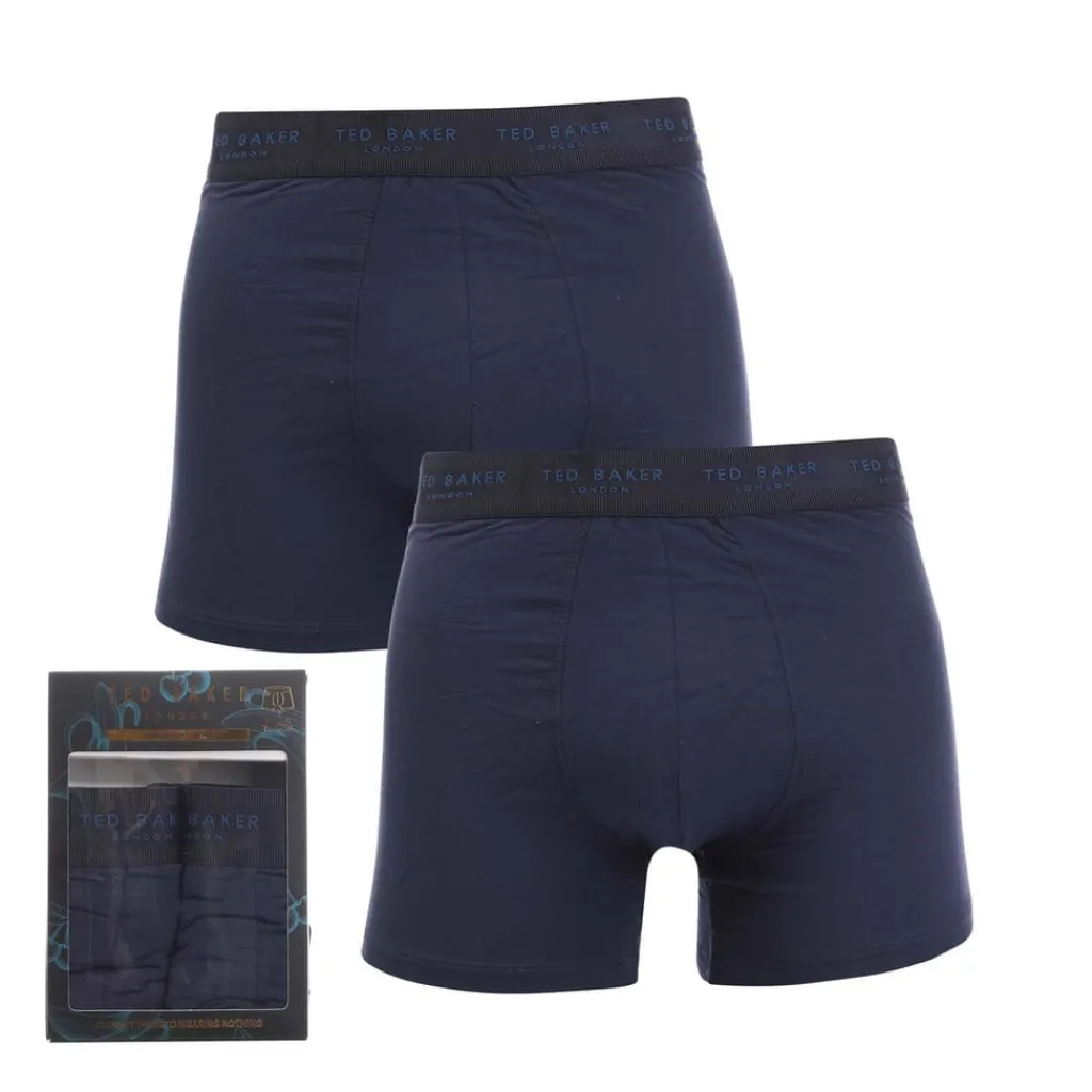Underwear And Socks*Ted Baker 2 Pack of Modal Trunks in Navy