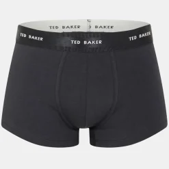Underwear And Socks*Ted Baker 3 Pk Cottn Trunks in Black