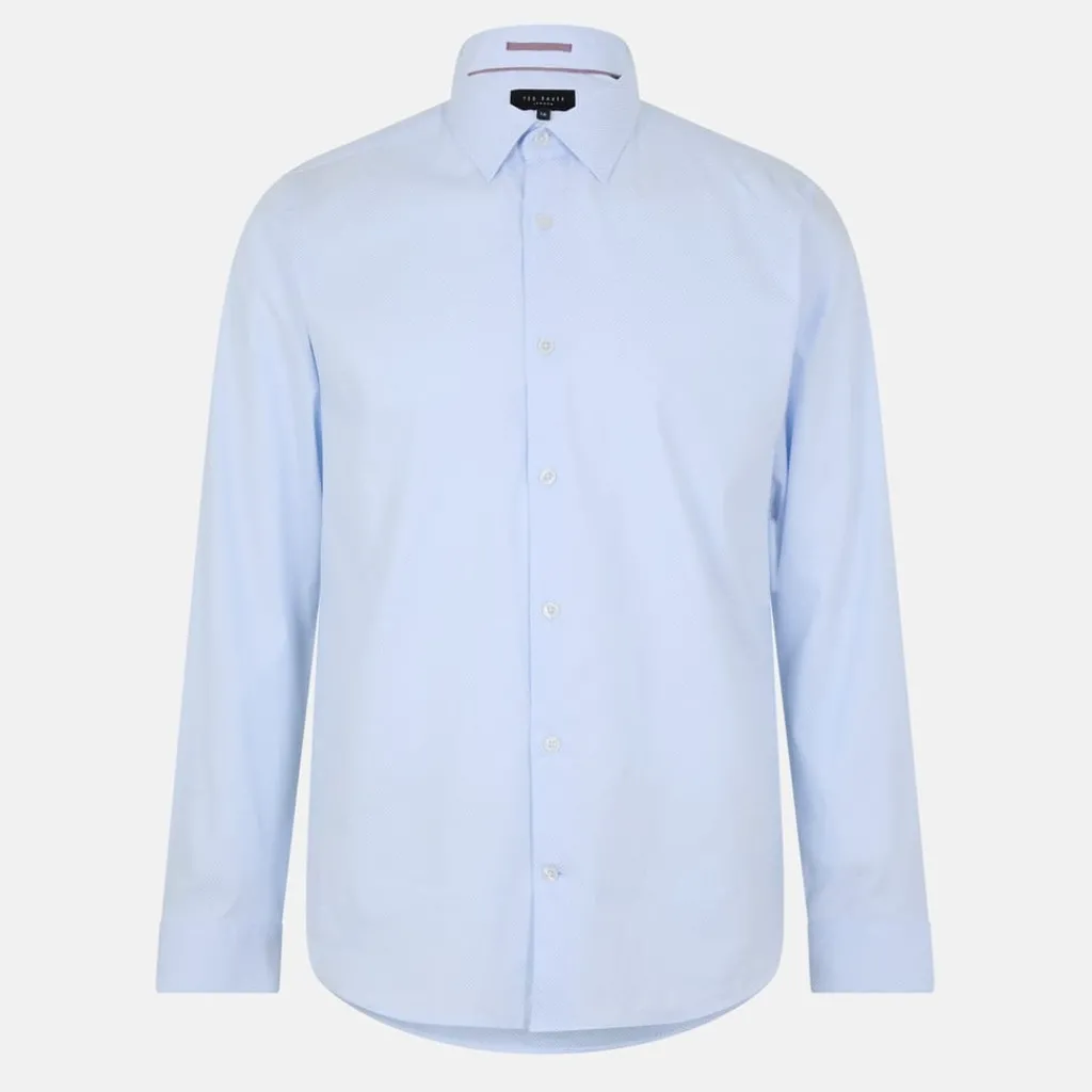 Shirts*Ted Baker Blue Diamond Dot Slim Shirt in Blue