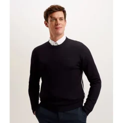 Knitwear*Ted Baker Liblo Knit Crew Neck Regular Fit Sweater in Blue