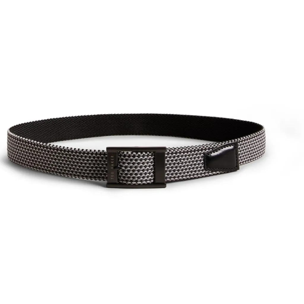 Belts*Ted Baker Pin Buckle Column Logo Belt in Black